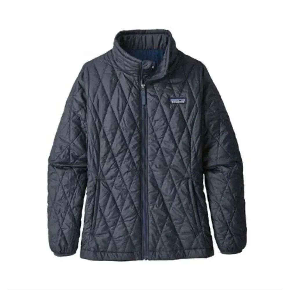 Patagonia Nano Puffer Dark Blue Winter Jacket Coat Kid's XL (14)